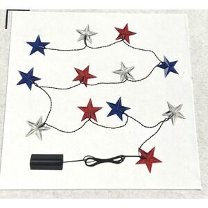 IKEA KNORRALG LED String Light With 12 Stars Battery Operated Sealed 4th July